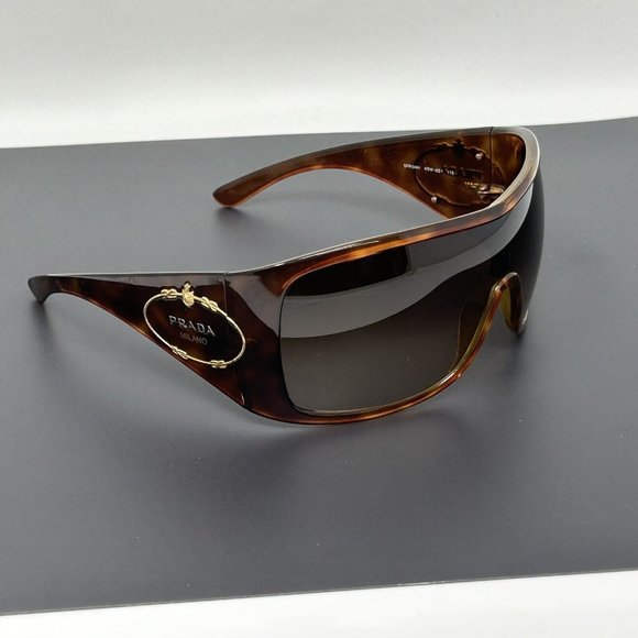 PRADA Sunglasses Rope Knot MILANO Logo Tortoise SPR 04H 4BW 6S1 Shield Gradient - Picture 1 of 16